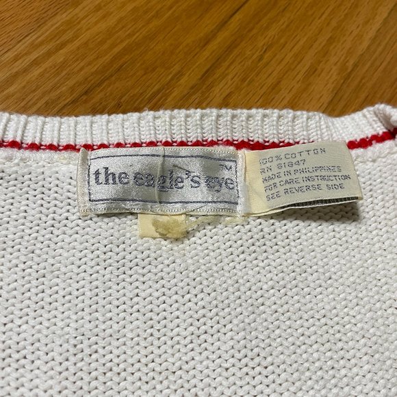 vintage white sweater vest - Picture 3 of 6